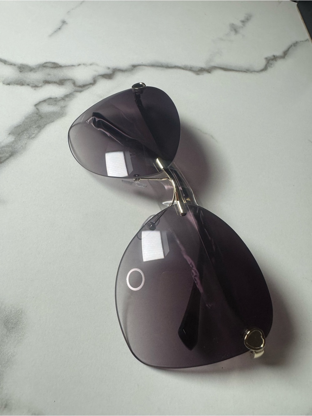 Purple Rimless Women's Sunglasses - Elegant Sun Protection